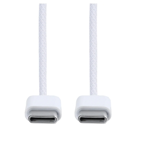 Apple iPhone 15 USB-C to USB-C Cable 100cm 60W Woven White Bulk