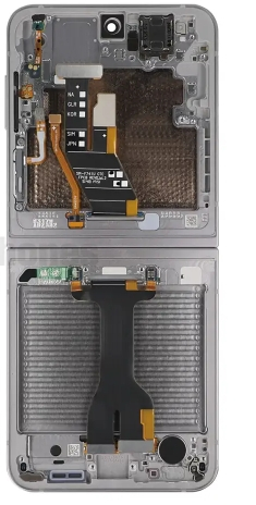 Samsung Galaxy Z Flip6 F741B Display And Digitizer With Frame Silver Shadow Service Pack