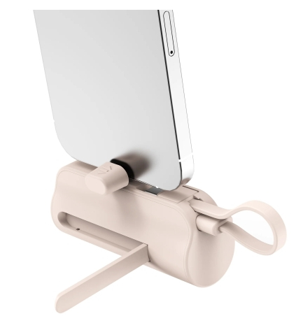 Rixus RXPB98P Mini Click-On Powerbank USB-C 5000mAh Pink