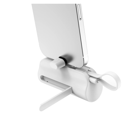 Rixus RXPB98W Mini Click-On Powerbank USB-C 5000mAh White