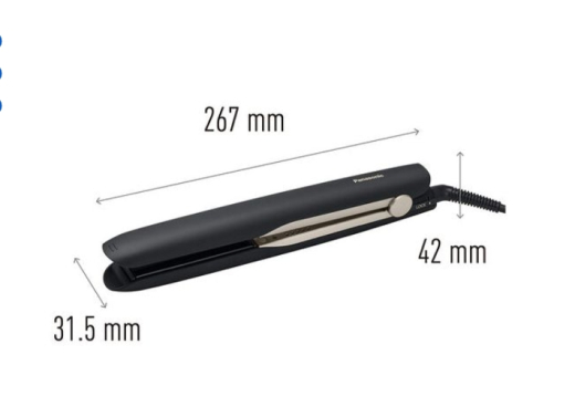 EH-HS0E-K825 - Haarglätter: nanoe™ Technologie, Ionisierung, schwarz
