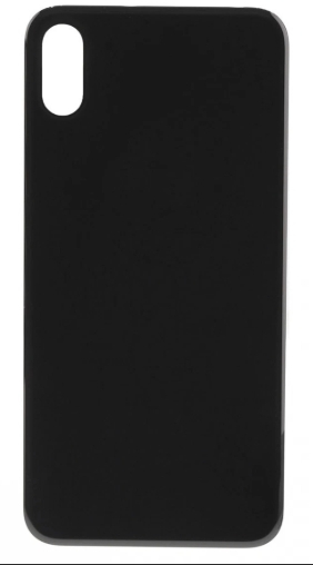 For Apple iPhone X Back Glass, Enlarged Camera Frame Black Compatible
