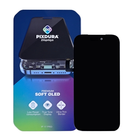 PIXDURA For Apple iPhone 17 Pro Display And Digitizer Soft-OLED Premium (IC Removable) (120Hz)