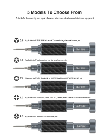 RELIFE RL-729A Steel Cannon King Screwdriver Set