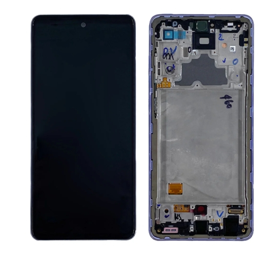 Samsung Galaxy A72 A725F Display And Digitizer With Frame Awesome Violet Service Pack