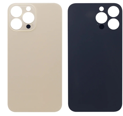 For Apple iPhone 13 Pro Max Back Glass, Enlarged Camera Frame Gold Compatible