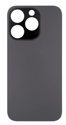 For Apple iPhone 14 Pro Back Glass Without NFC, Enlarged Camera Frame Space Black Compatible