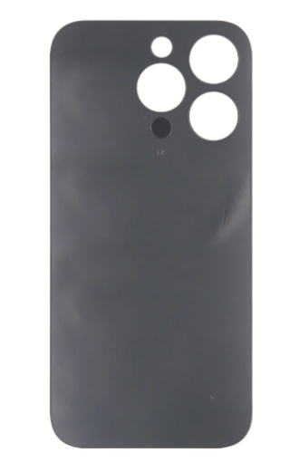 For Apple iPhone 14 Pro Back Glass Without NFC, Enlarged Camera Frame Space Black Compatible