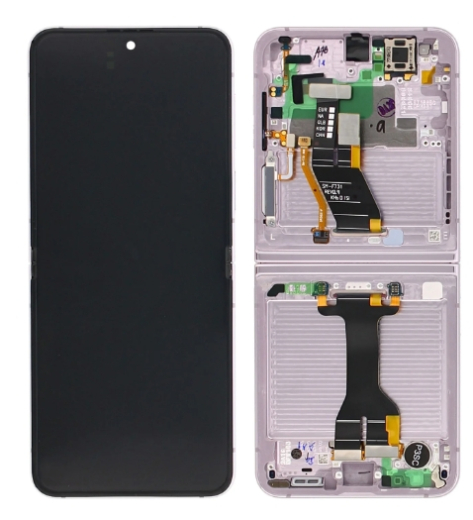 Samsung Galaxy Z Flip5 F731B Main Display And Digitizer With Frame Lavender Service Pack