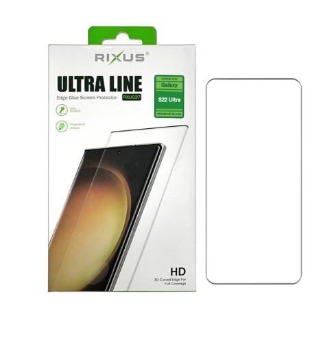 Rixus Clear HD Ultra Line Tempered Glass For Samsung Galaxy S22 Ultra