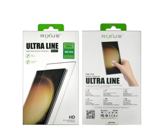 Rixus Clear HD Ultra Line Tempered Glass For Samsung Galaxy S22 Ultra