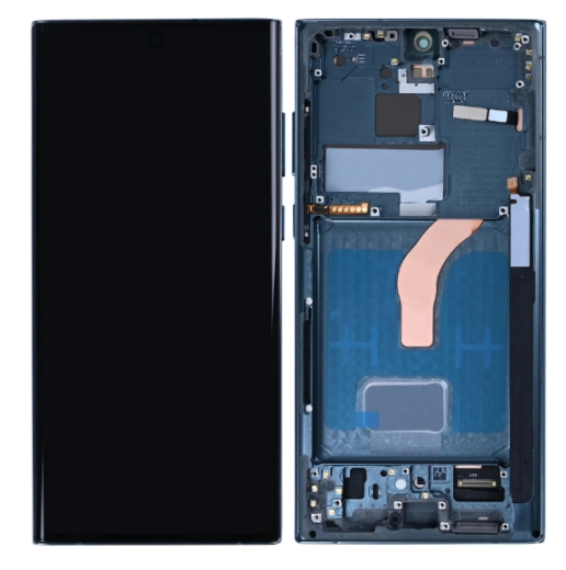 Samsung Galaxy S22 Ultra S908B Display And Digitizer With Frame Green Soft-OLED