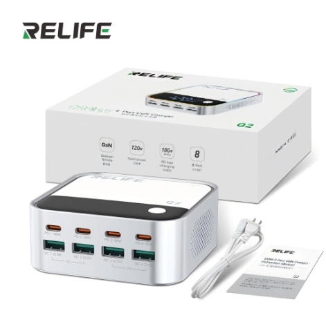 RELIFE Q2 8-Port GaN Charger 120W Grey