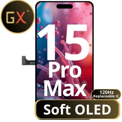 LCD GX Soft OLED 120Hz For IPhone 15 Pro Max (Replaceable IC)