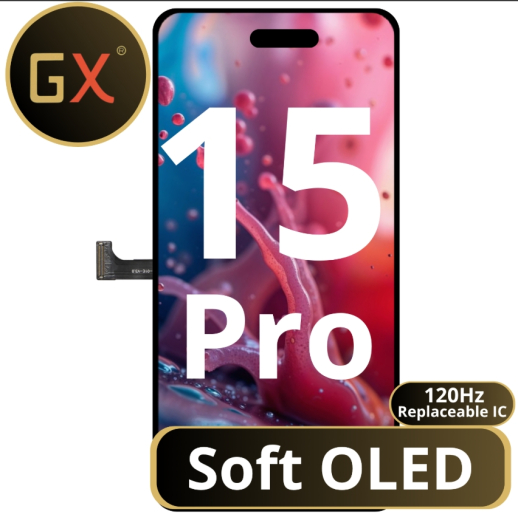 LCD GX Soft OLED 120Hz For IPhone 15 Pro (Replaceable IC)