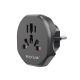 RIXUS RXHC27B EU TRAVEL POWER ADAPTER BLACK