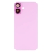 For iPhone 16 Plus Extra Glass, Akkudekel With NFC, Enlarged Camera Frame Pink