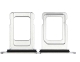 For iPhone 14 Pro Sim Holder Silver