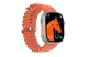 DTNO 1 DT8 Ultra Plus Smart Watch With Orange Strap Silver