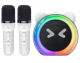 Yesido YSW36 Cute Ears Bluetooth 5.3 Karaoke-Lautsprecher mit zwei Mikrofonen für Kinder - Weiß