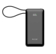 Rixus RXPB01B Power Bank 10.000mAh With Built-In Handstrap Cable Black