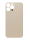 For Apple iPhone 13 Pro Max Back Glass, Enlarged Camera Frame Gold Compatible