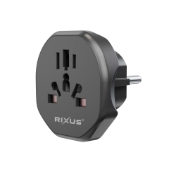 RIXUS RXHC27B EU TRAVEL POWER ADAPTER BLACK