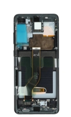 Samsung Galaxy S20 Plus G985F, S20 Plus 5G G986F Display LCD And Digitizer With Frame Cosmic Black Service Pack