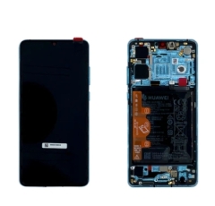 Huawei P30 (ELE-L29, ELE-L09) New Version Display LCD And Digitizer Complete +Bat Aurora Blue Original