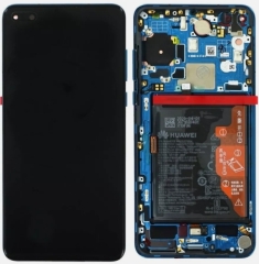 Huawei P40 (ANA-NX9) OEM Service Part Screen Incl. lcd Battery (02353MFU) - Deep Sea Blue