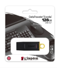 Kingston 128GB DataTraveler Exodia Black + Yellow USB3.2 Gen 1 Flash Drive