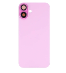 For iPhone 16 Plus Extra Glass, Akkudekel With NFC, Enlarged Camera Frame Pink