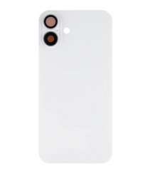 For iPhone 16 Plus Extra Glass, Akkudekel With NFC, Enlarged Camera Frame White