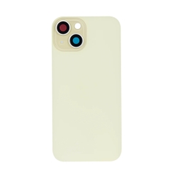 For iPhone 15 Extra Glass, Akkudekel With Enlarged Camera Frame Yellow Compatible