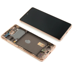 Samsung Galaxy S20 FE G780F, 5G G781B Display lcd And Digitizer With Frame Cloud Orange Service Pack