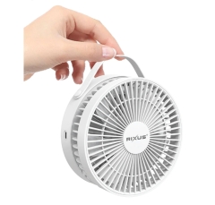 Rixus RXBF03 Portable Desktop Battery Fan White