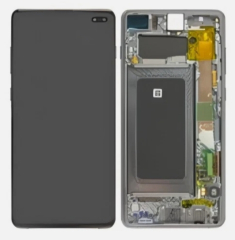 Samsung Galaxy S10 Plus G975F Display lcd And Digitizer With Frame Ceramic White Service Pack