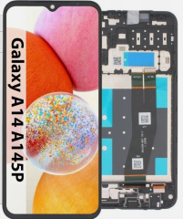 Samsung Galaxy A14 A145P Display lcd And Digitizer With Frame Black OEM