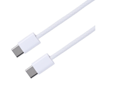 Apple iPhone 15 USB-C to USB-C Cable 100cm 60W Woven White Bulk