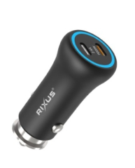 Rixus RXCC15 2-Port 20W USB-C Car Charger