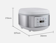 1,5 Liter Reiskocher und Dampfgarer mit 4 Automatikprogrammen in weiß