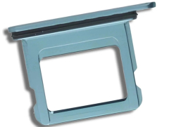 For Apple iPhone 16, 16 Plus Sim Card Holder Teal Pulled