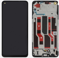 Oppo Reno 8 Lite CPH2343 Display lcd And Digitizer With Frame Cosmic Black OEM
