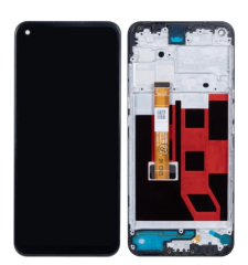 Oppo A53 4G, A53S 4G Display And Digitizer With Frame Black OEM