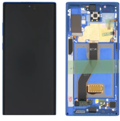 Samsung Galaxy Note 10 Plus N975F Display LCD And Digitizer With Frame Aura BLUE Service Pack