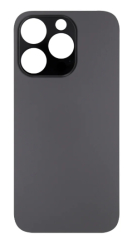 For Apple iPhone 14 Pro Back Glass Without NFC, Enlarged Camera Frame Space Black Compatible